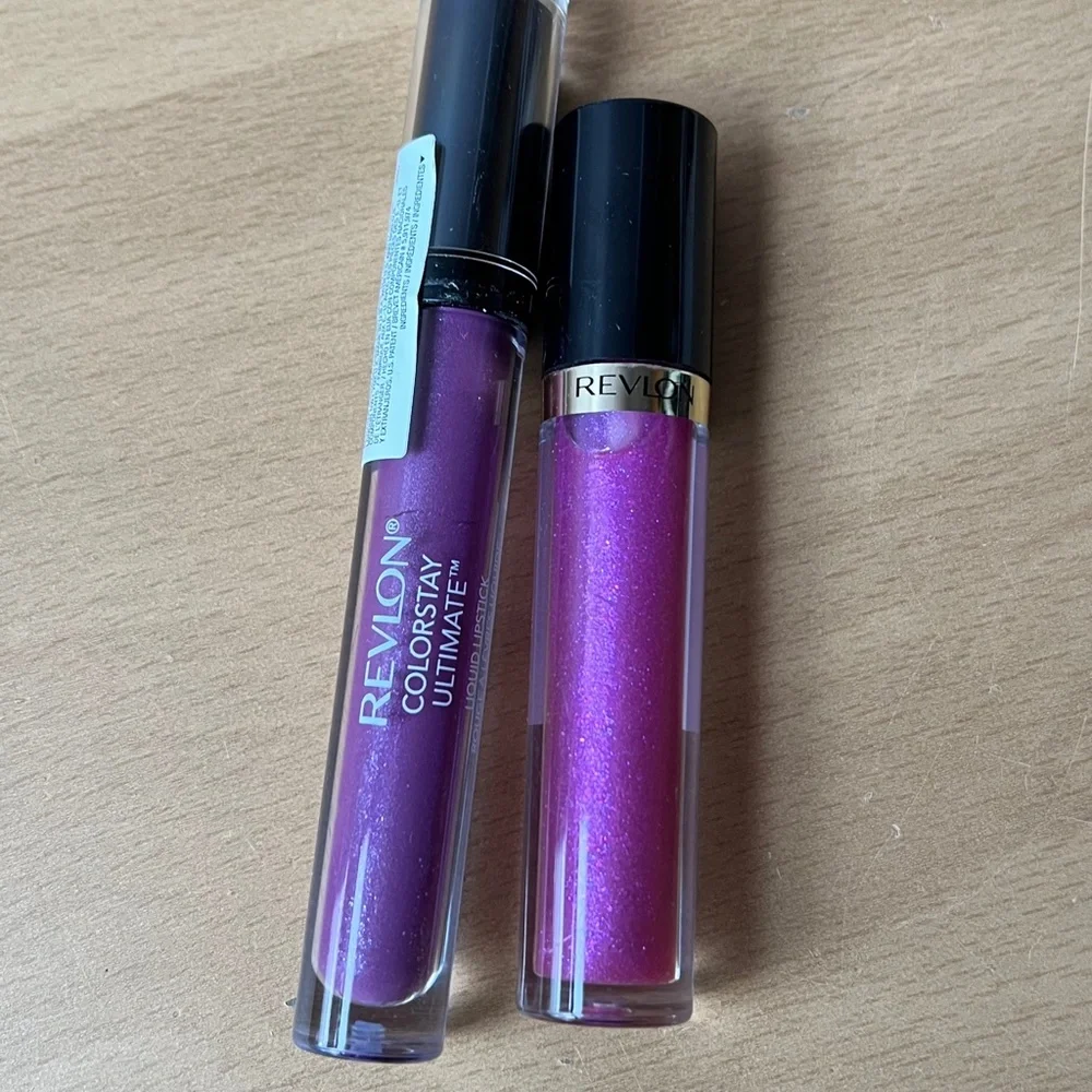 2 Brand New Revlon Lip Glosses Purple & Pink
